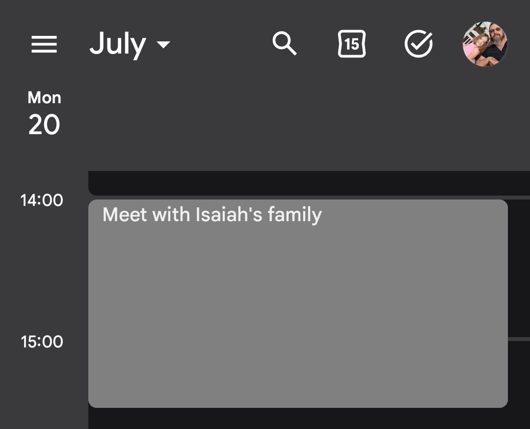 A meeting I never wanted, but gladly accepted…